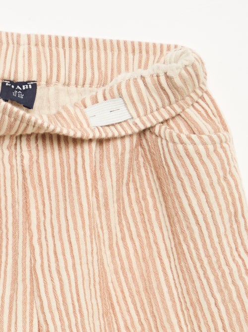 Pantalon en gaze de coton - Kiabi