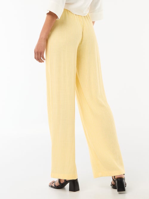 Pantalon en lin avec 2 poches - Kiabi