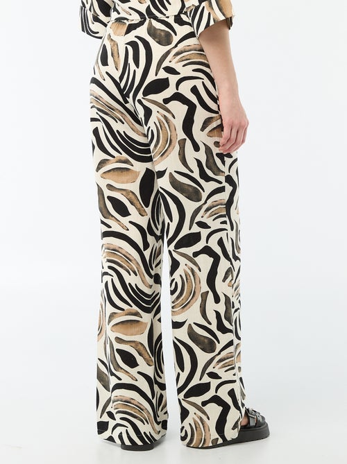 Pantalon en lin avec 2 poches - Kiabi