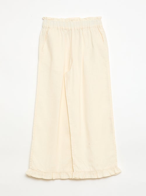 Pantalon en lin mélangé - Kiabi