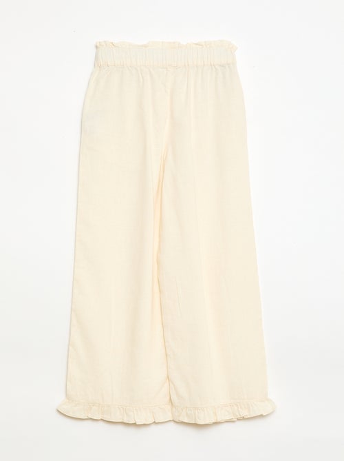 Pantalon en lin mélangé - Kiabi