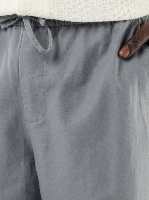 Pantalon en lin mélangé - Kiabi
