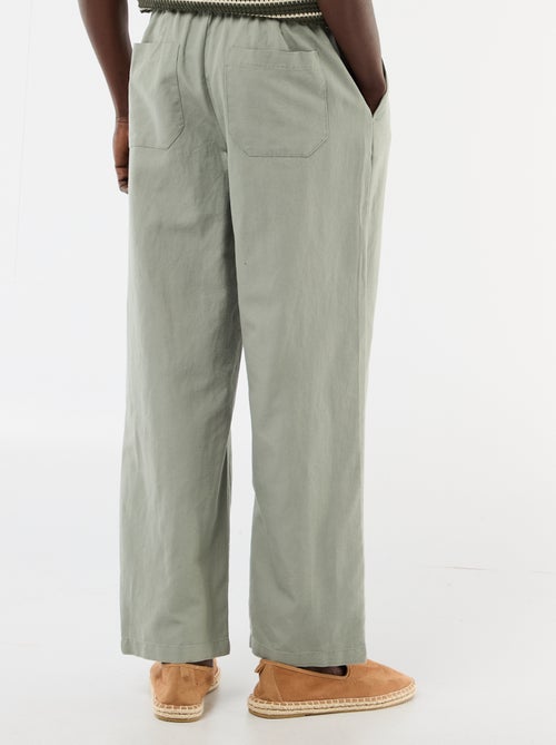 Pantalon en lin mélangé - Kiabi