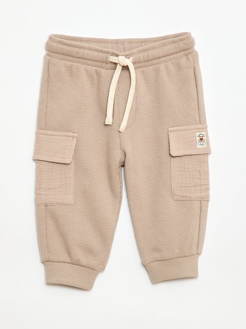 Pantalon en maille gaufrée - Kiabi