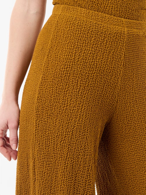 Pantalon en maille légère pour femme à coupe large - Kiabi