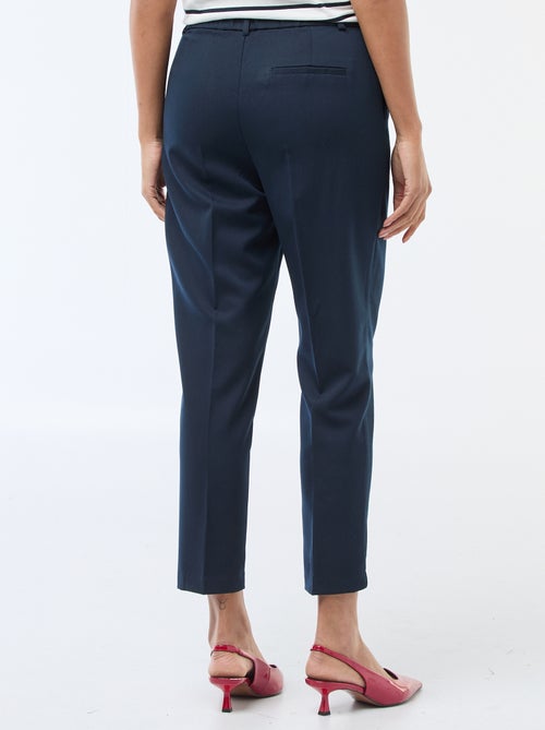 Pantalon en toile lourde à coupe cigarette pour femme - Kiabi