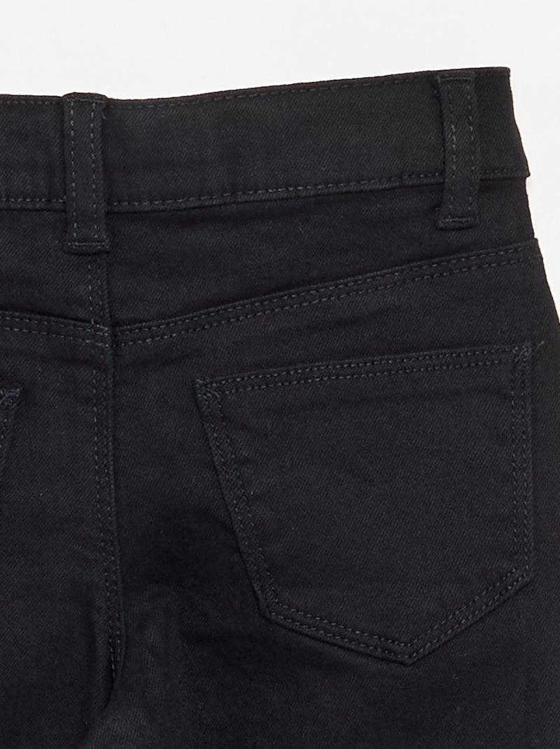 Pantalon en twill - coupe ajustée Noir - Kiabi