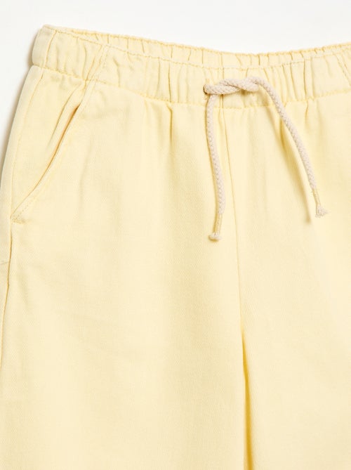 Pantalon en twill avec cordons de serrage - Kiabi