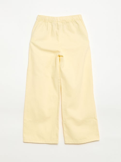 Pantalon en twill avec cordons de serrage - Kiabi