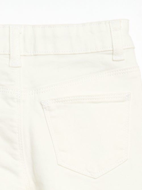 Pantalon en twill avec ouverture pressionnée - - Kiabi