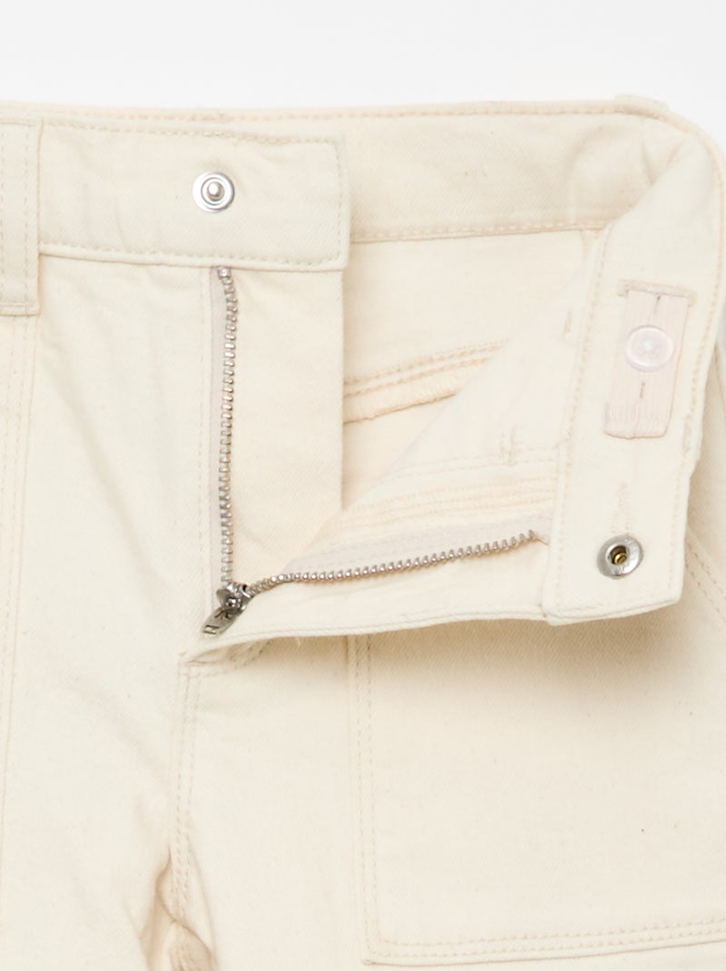 Pantalon en twill regular Beige - Kiabi