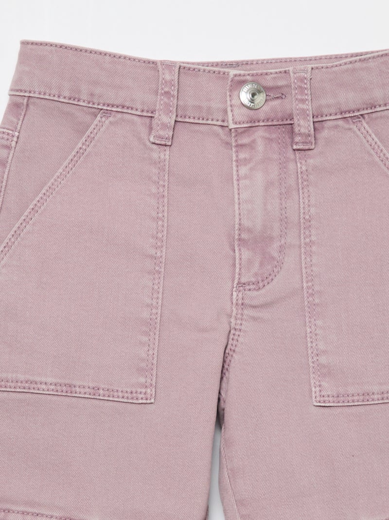 Pantalon en twill regular Violet - Kiabi