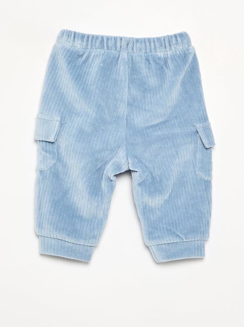 Pantalon en velours côtelé et poches cargo - Kiabi