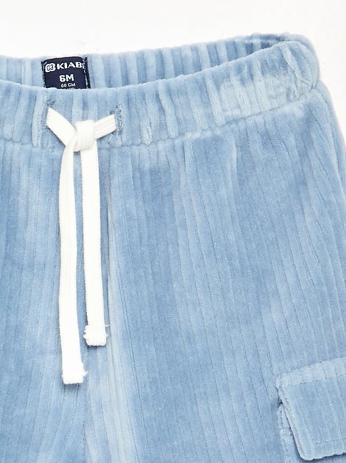 Pantalon en velours côtelé et poches cargo - Kiabi