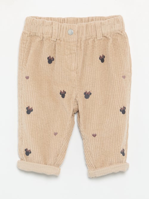 Pantalon en velours 'Disney' 'Minnie' - Kiabi