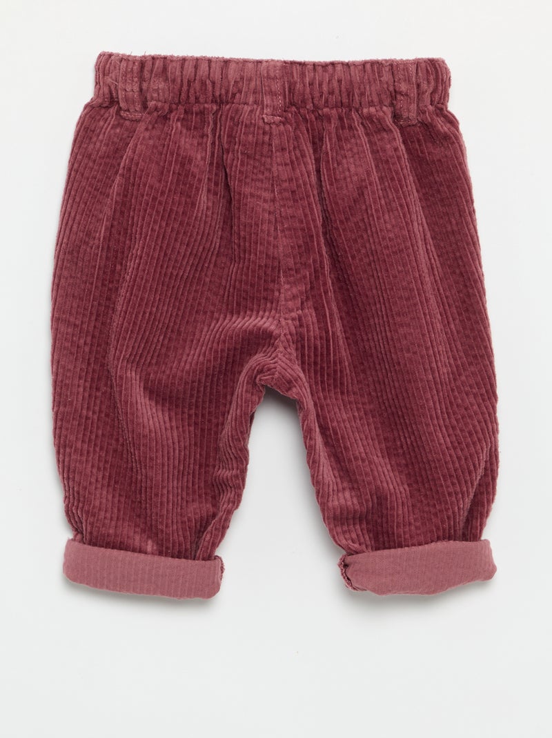 Pantalon en velours 'Disney' 'Minnie' Rose - Kiabi