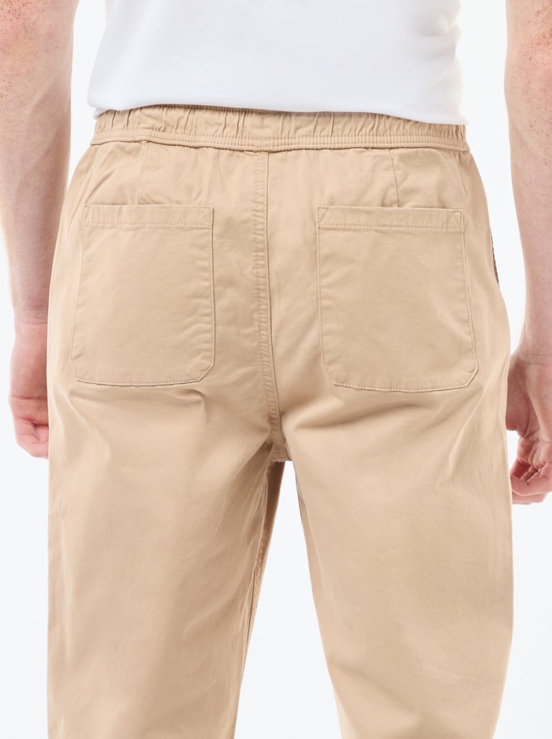 Pantalon esprit 'jogger' Beige - Kiabi