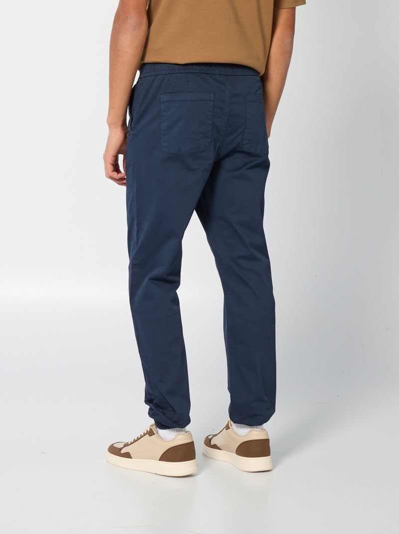 Pantalon esprit 'jogger' Bleu marine - Kiabi