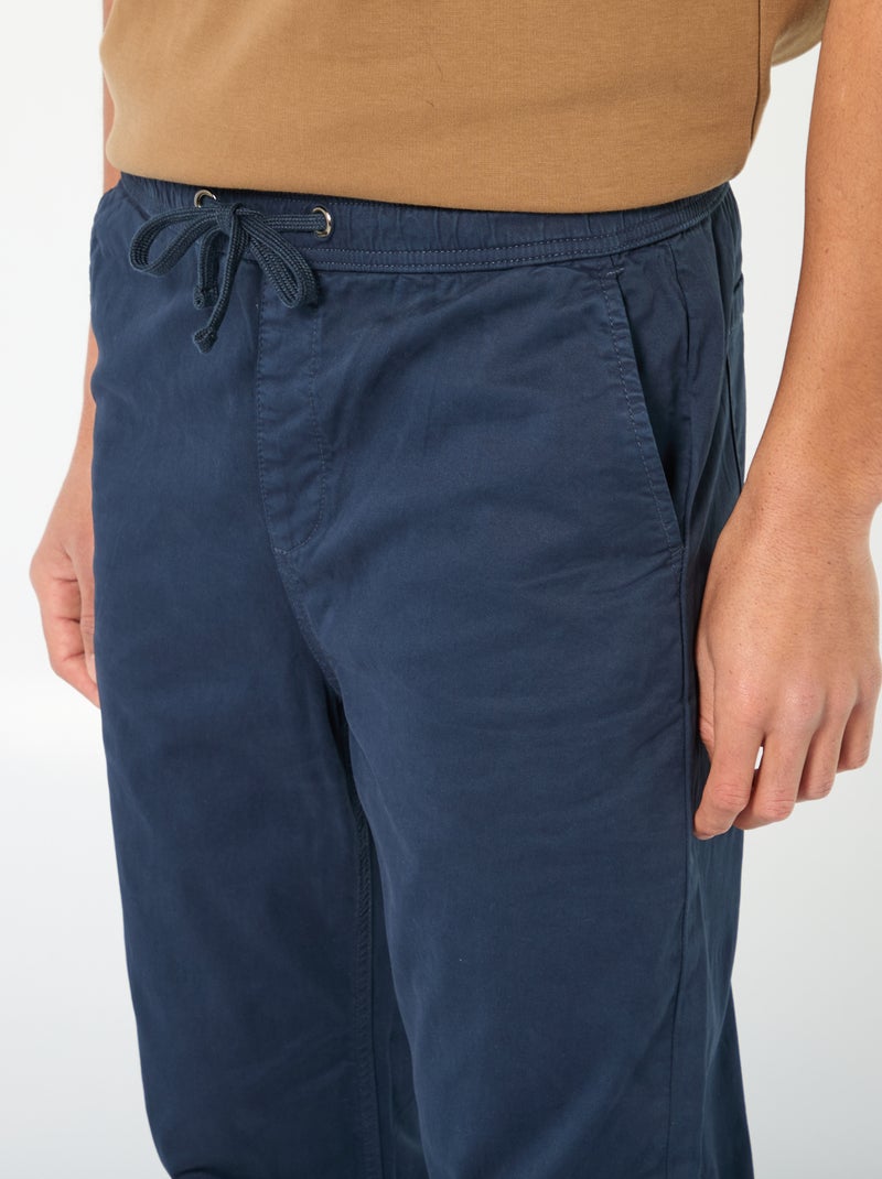 Pantalon esprit 'jogger' Bleu marine - Kiabi