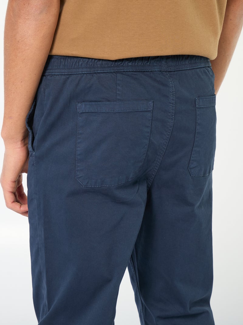 Pantalon esprit 'jogger' Bleu marine - Kiabi