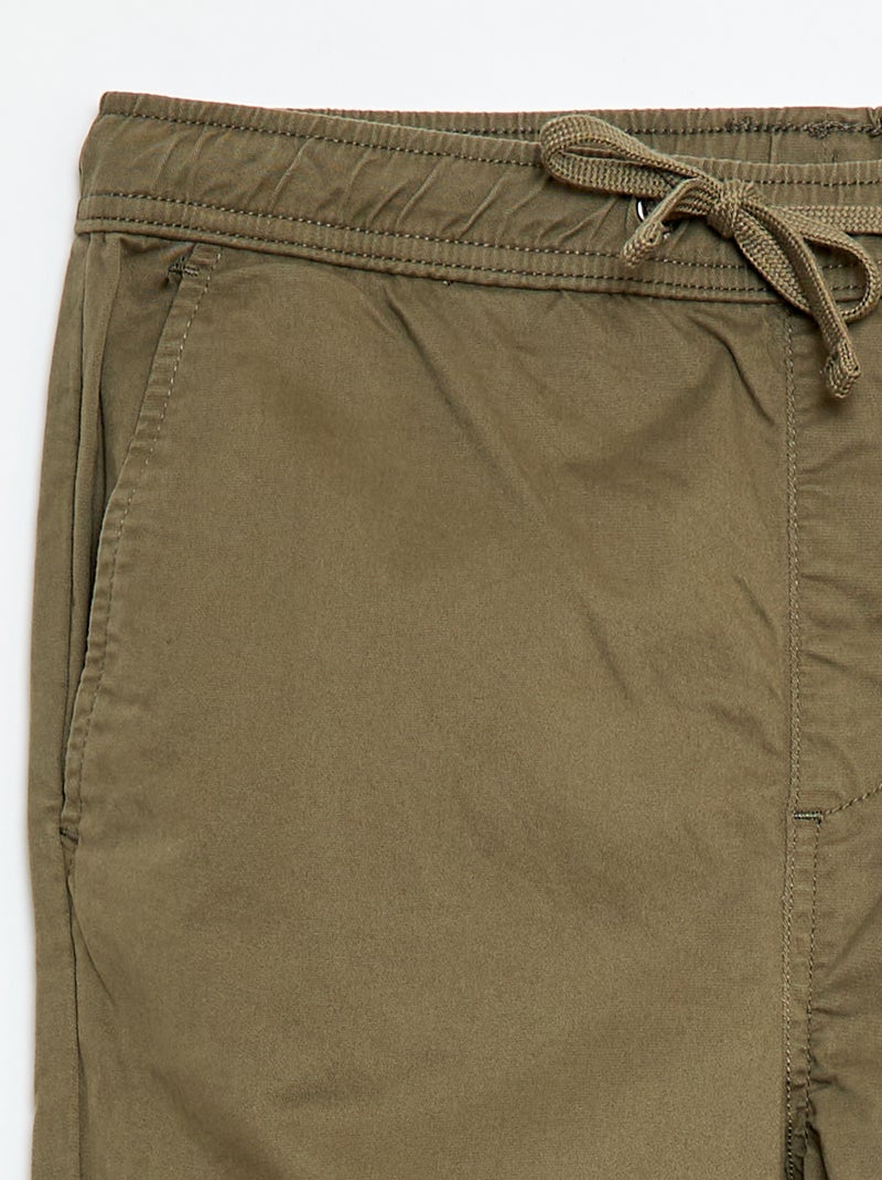 Pantalon esprit 'jogger' Kaki - Kiabi