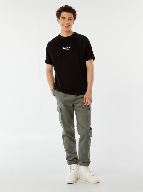 Pantalon esprit 'jogger' multipoches - Kiabi