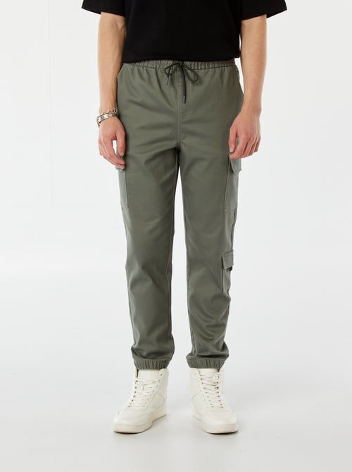 Pantalon esprit 'jogger' multipoches - Kiabi