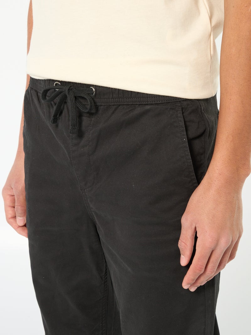 Pantalon esprit 'jogger' Noir - Kiabi
