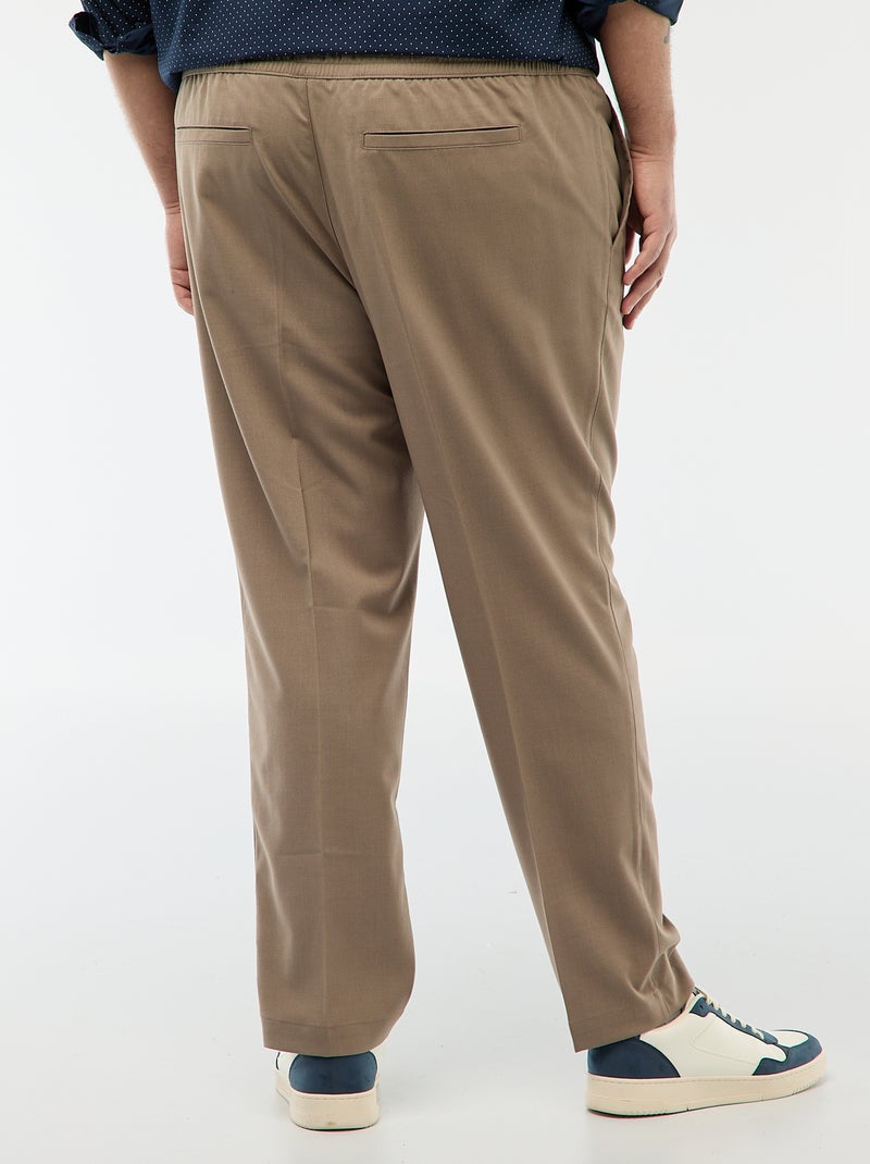 Pantalon esprit 'jogger' uni Beige - Kiabi
