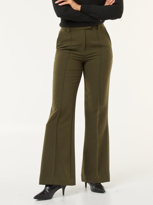 Pantalon évasé uni - Kiabi