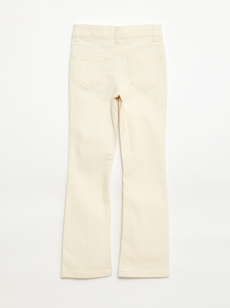 Pantalon flare - Coupe + ajustée Blanc - Kiabi