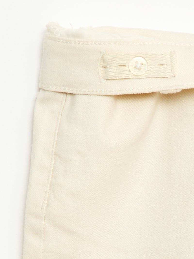 Pantalon flare - Coupe + ajustée Blanc - Kiabi