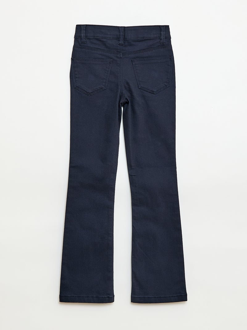 Pantalon flare - Coupe + ajustée Bleu marine - Kiabi