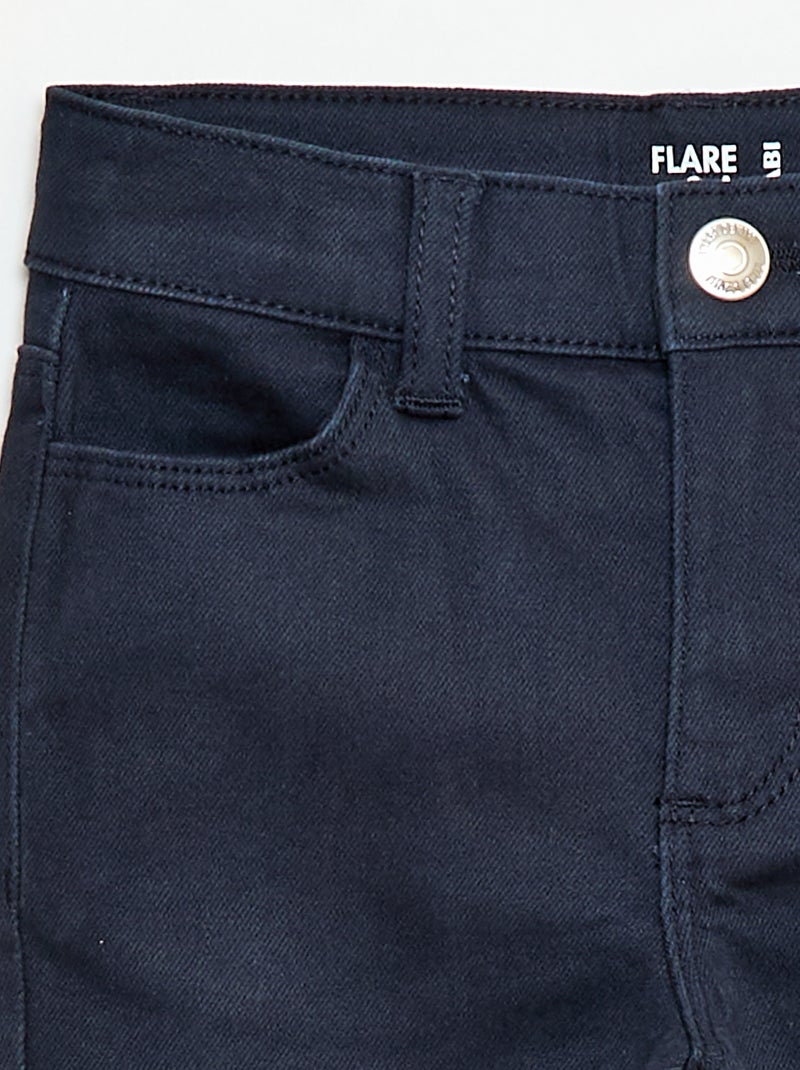 Pantalon flare - Coupe + ajustée Bleu marine - Kiabi