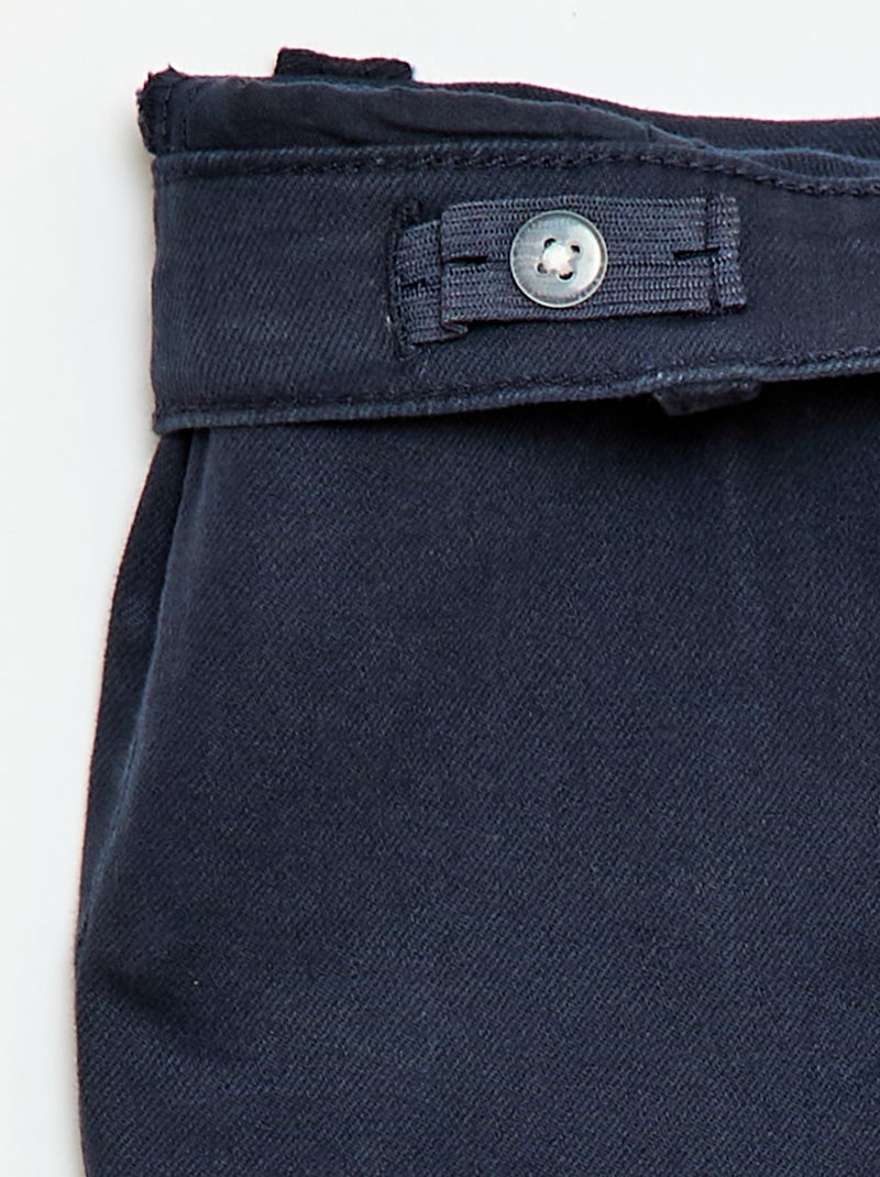 Pantalon flare - Coupe + ajustée Bleu marine - Kiabi