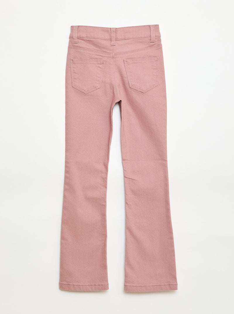 Pantalon flare - Coupe + ajustée Rose - Kiabi