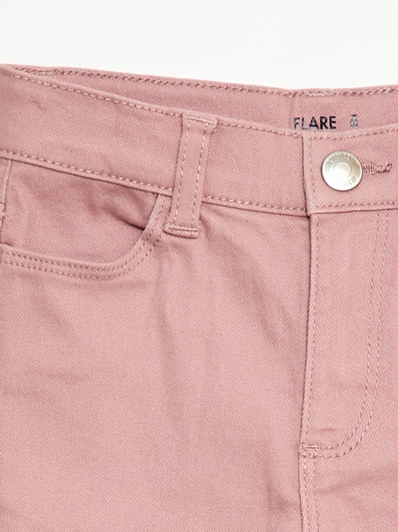 Pantalon flare - Coupe + ajustée Rose - Kiabi