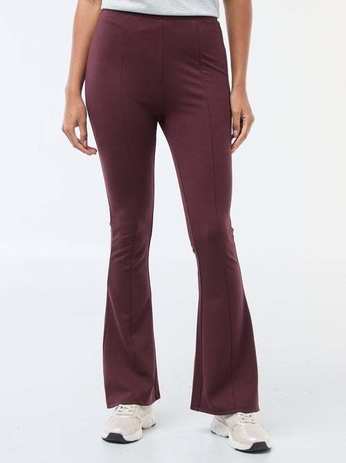 Pantalon flare femme en maille légère - Kiabi
