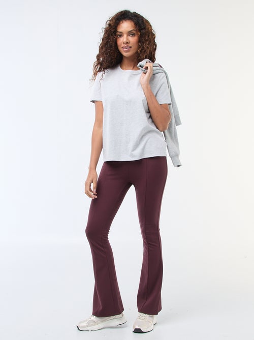 Pantalon flare maille ultra-stretch - Kiabi