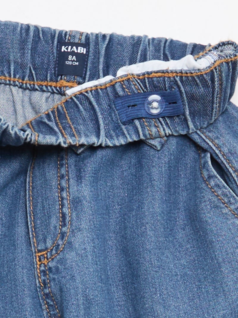 Pantalon fluide effet jean Bleu foncé - Kiabi