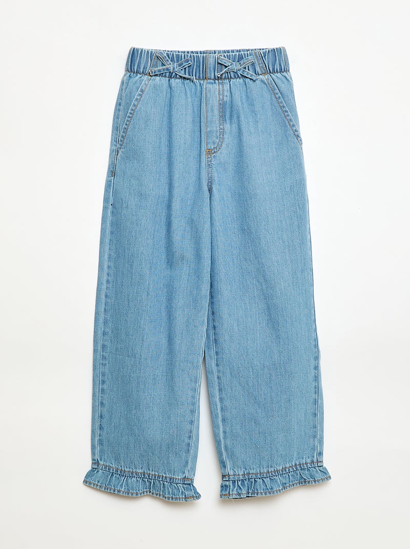 Pantalon fluide effet jean Bleu - Kiabi