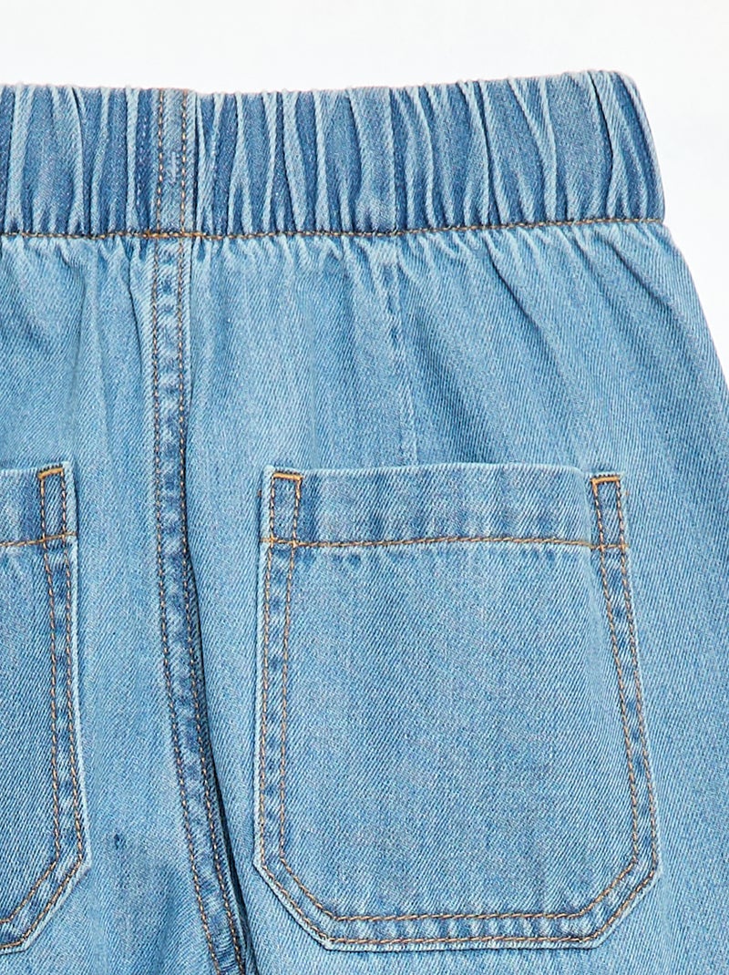 Pantalon fluide effet jean Bleu - Kiabi