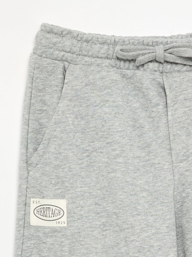 Pantalon forme ballon en molleton non gratté Gris - Kiabi
