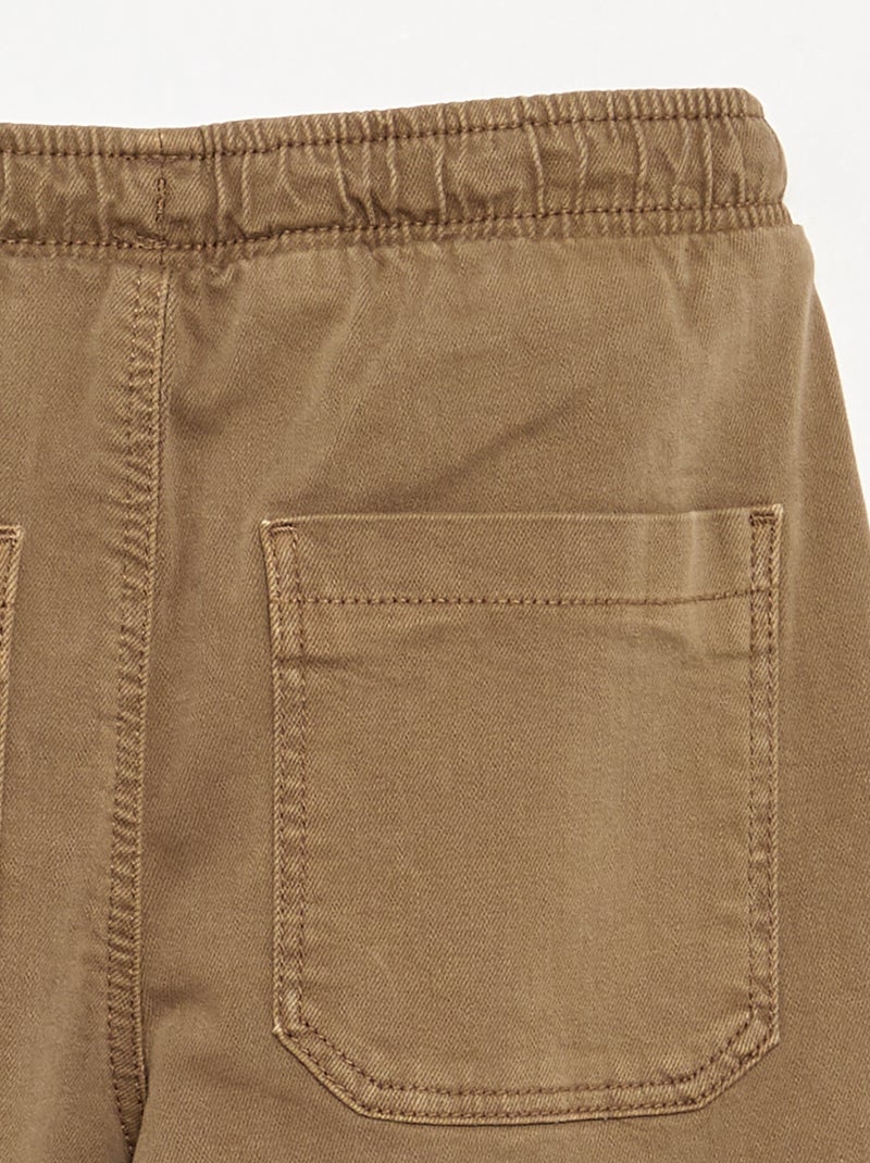 Pantalon forme jogging Marron - Kiabi