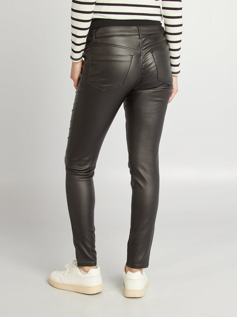 Pantalon grossesse avec bandeau élastique Noir - Kiabi