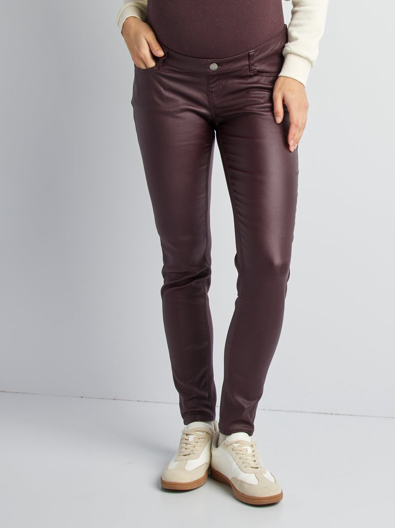 Pantalon grossesse avec bandeau élastique Violet - Kiabi