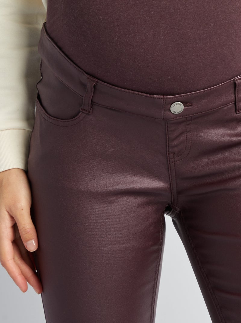 Pantalon grossesse avec bandeau élastique Violet - Kiabi