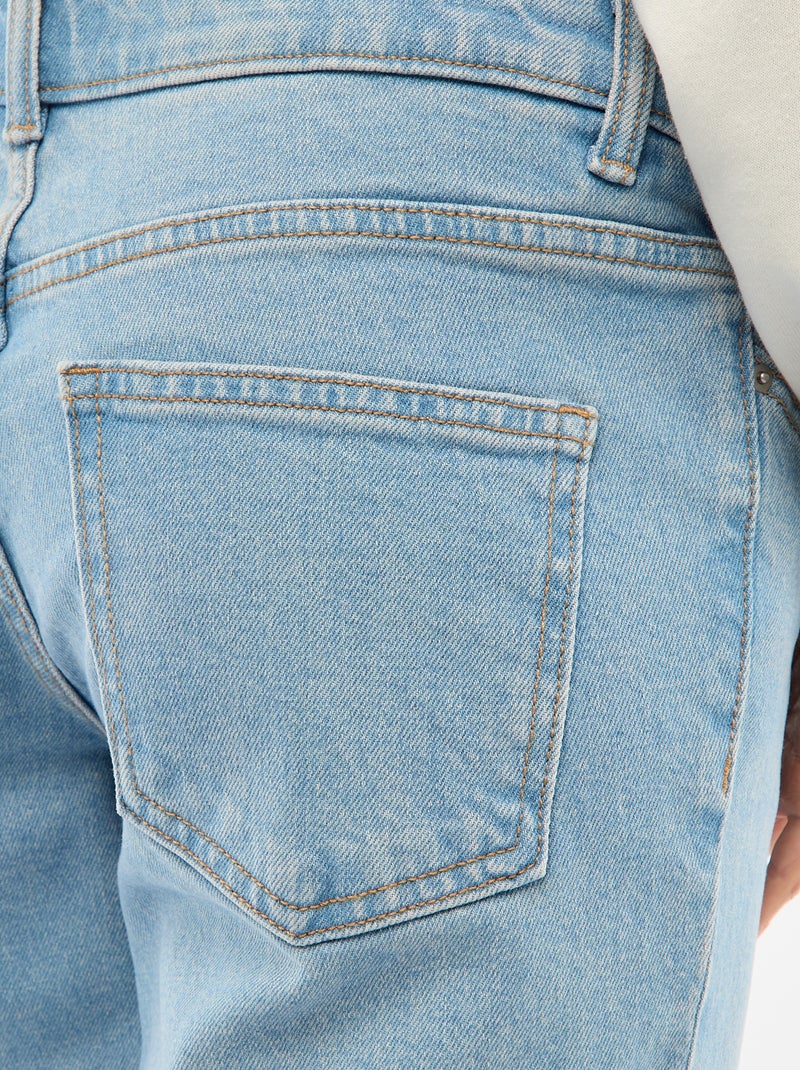 Pantalon grossesse avec ceinture stretch Bleu - Kiabi