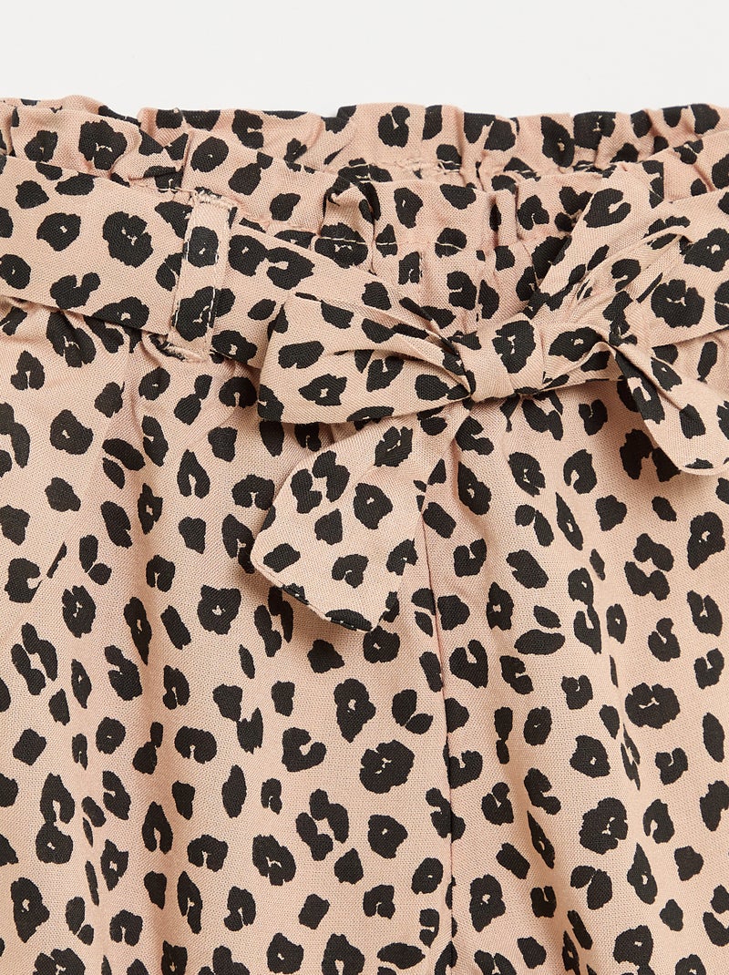 Pantalon imprimé Beige - Kiabi