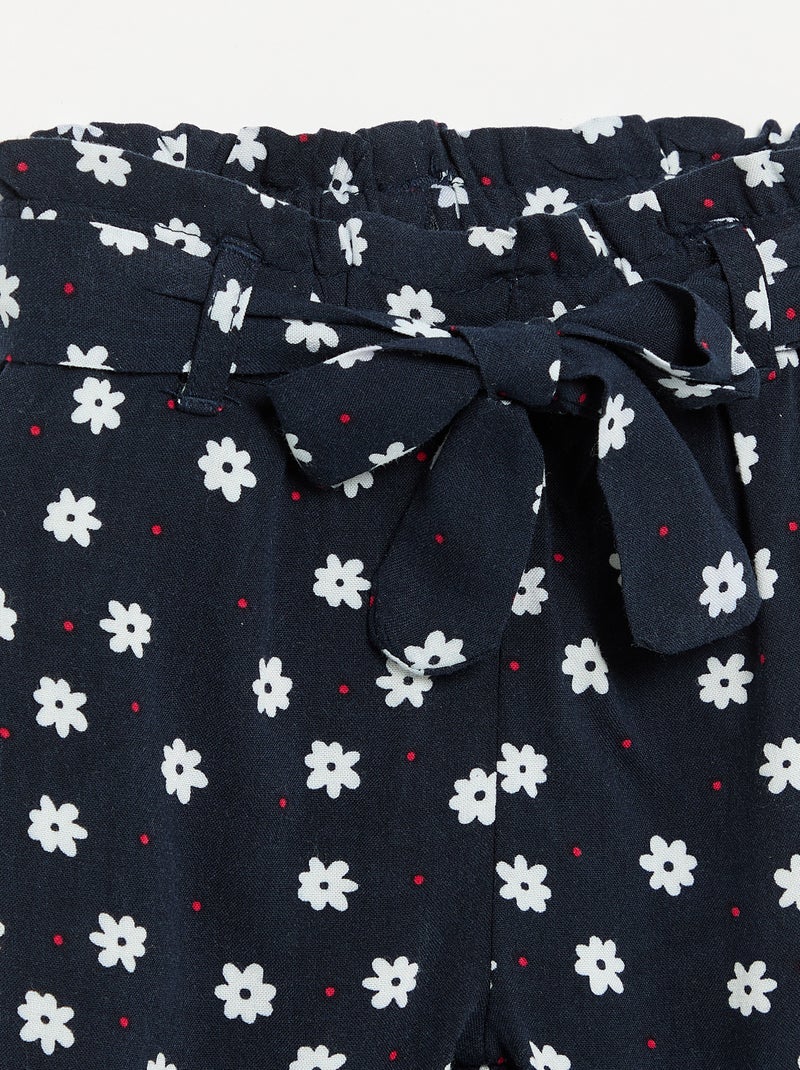 Pantalon imprimé Bleu - Kiabi